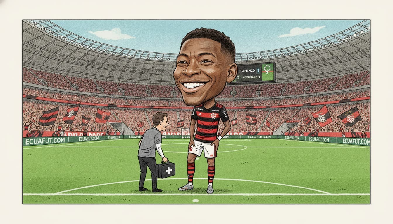 Flamengo 2-1 RB Bragantino: Gonzalo Plata deja la cancha con molestia en el muslo derecho