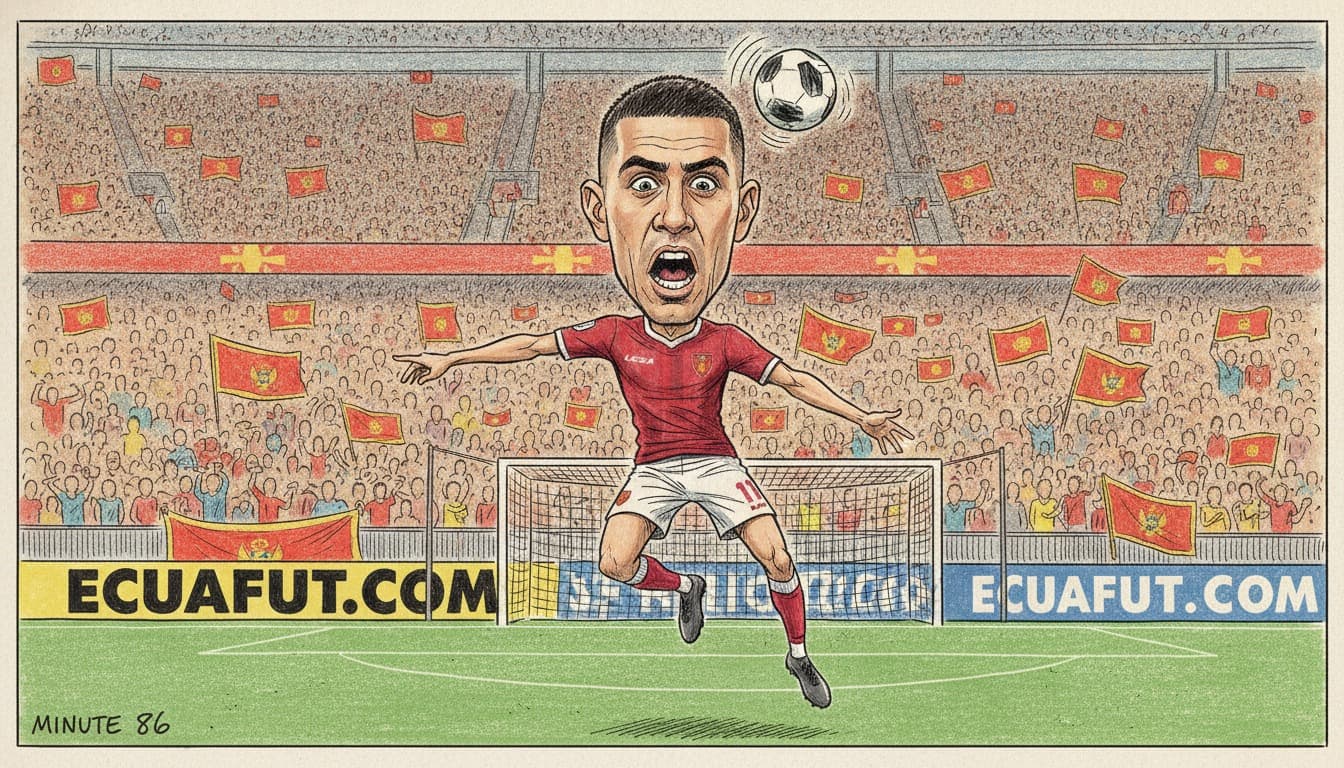 Montenegro remonta 2-1 a Cyprus con Krstović como líder